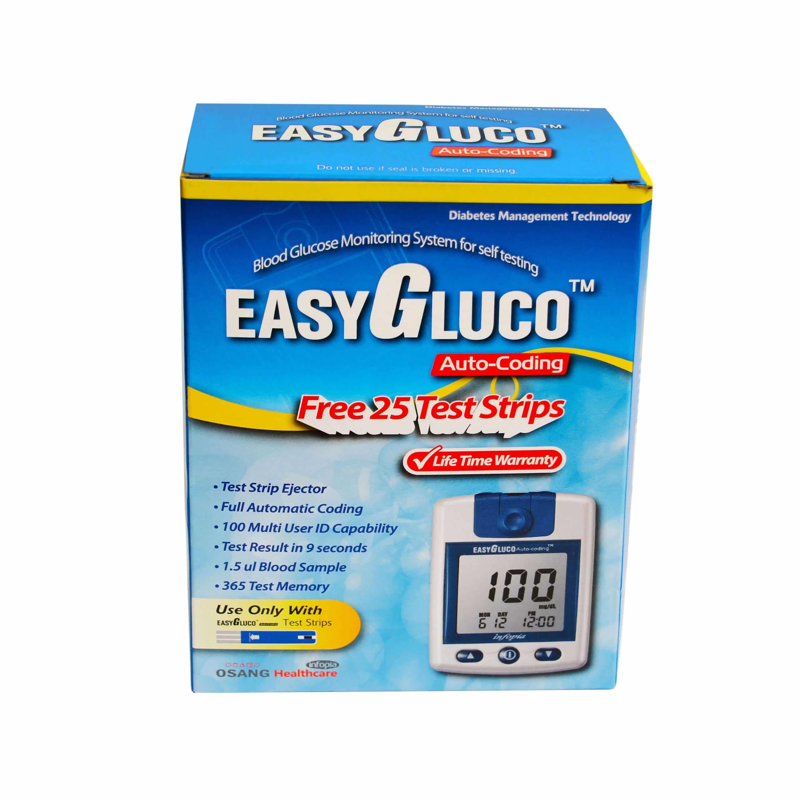 Easy Gluco Test Strips 25 