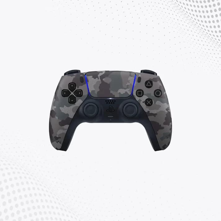 PS5 Controller in Gray Camouflage.