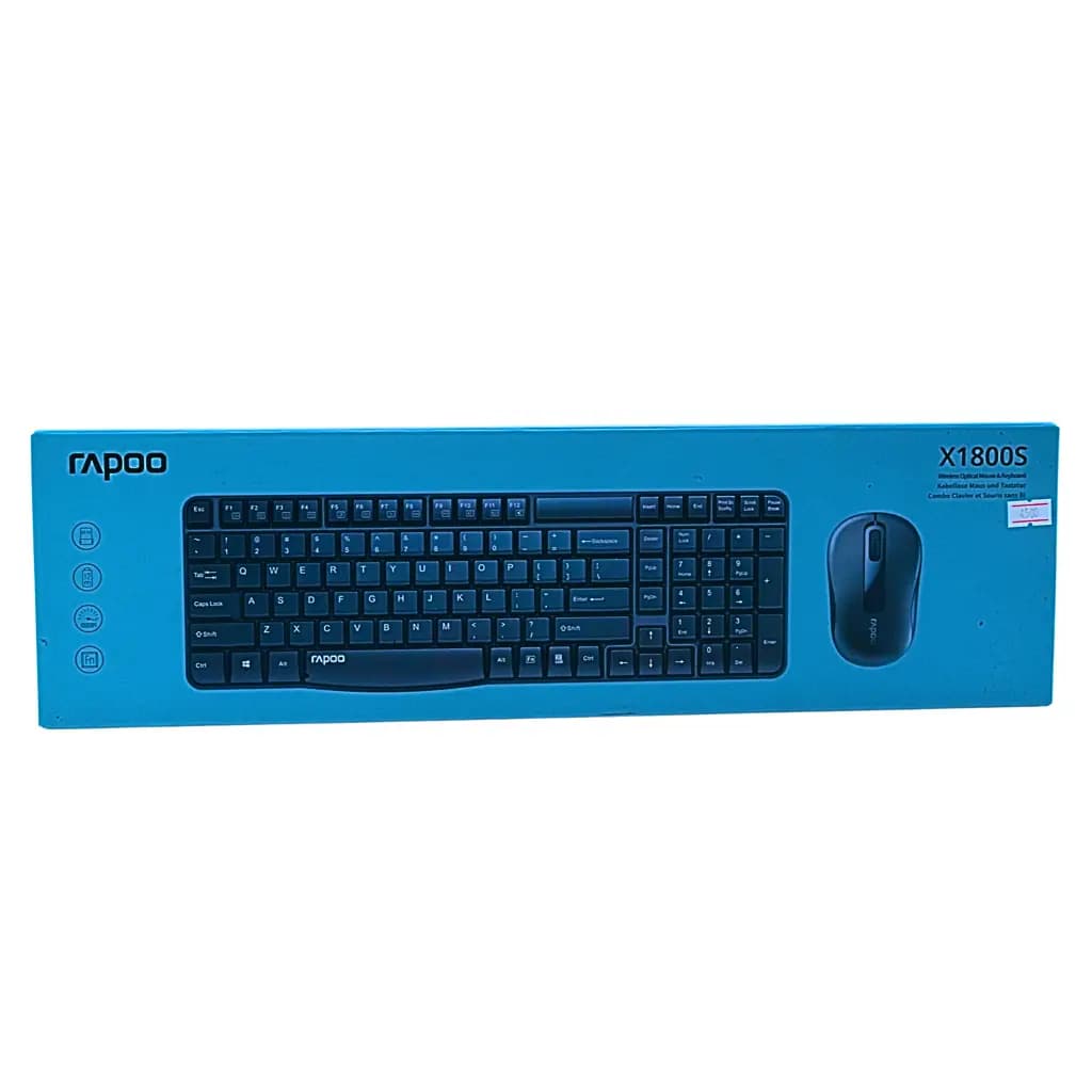 Rapoo X1800S Wireless Optical Keyboard and Mouse Combo - View 3
