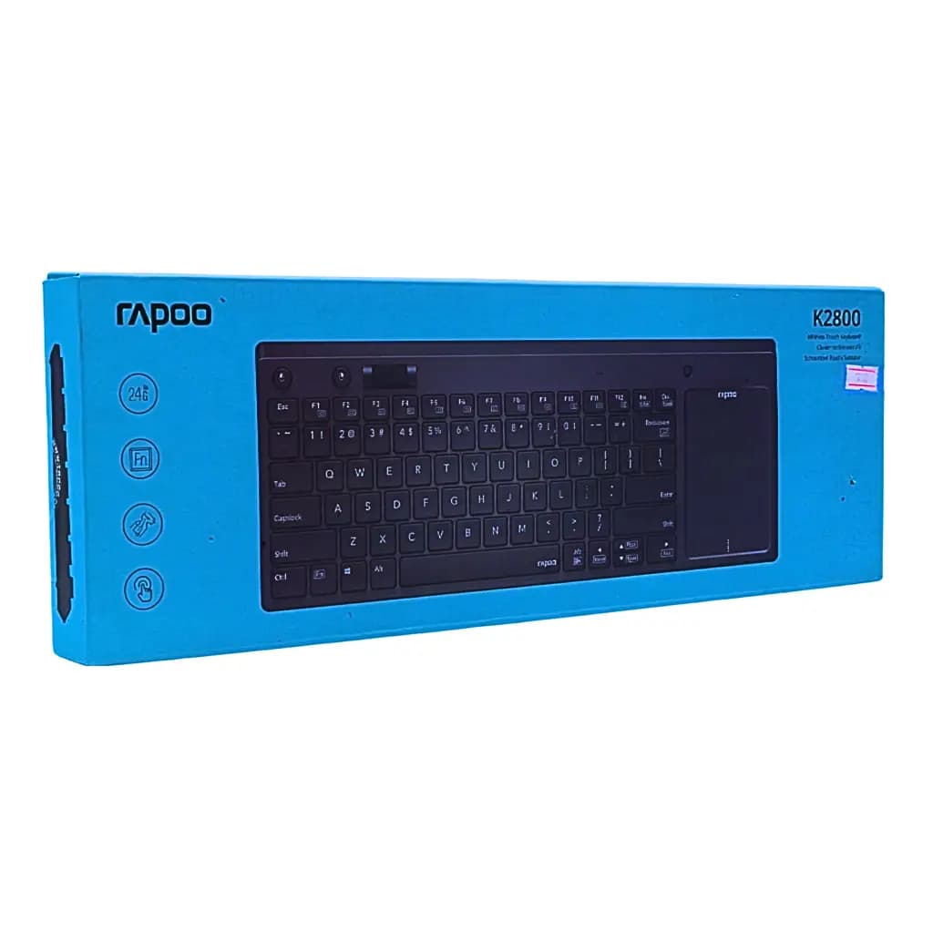 Buy the Rapoo K2800 wireless keyboard with built-in touchpad, multimedia controls, and wireless connectivity for home and office use.