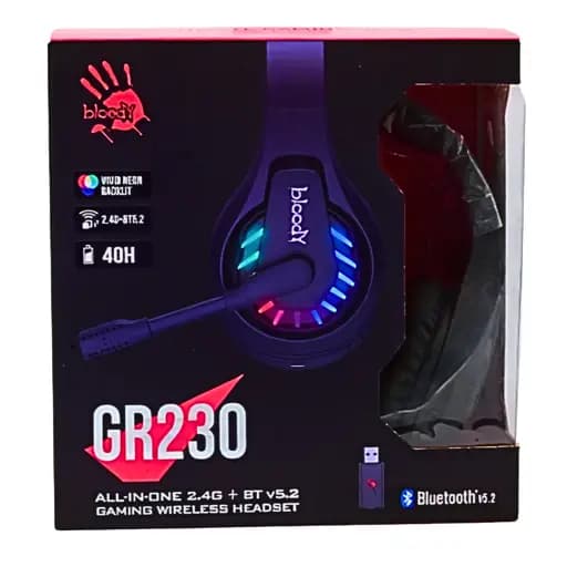 Buy the Bloody GR-230 wireless gaming headset with deep sound base, comfortable fit, and wireless freedom.