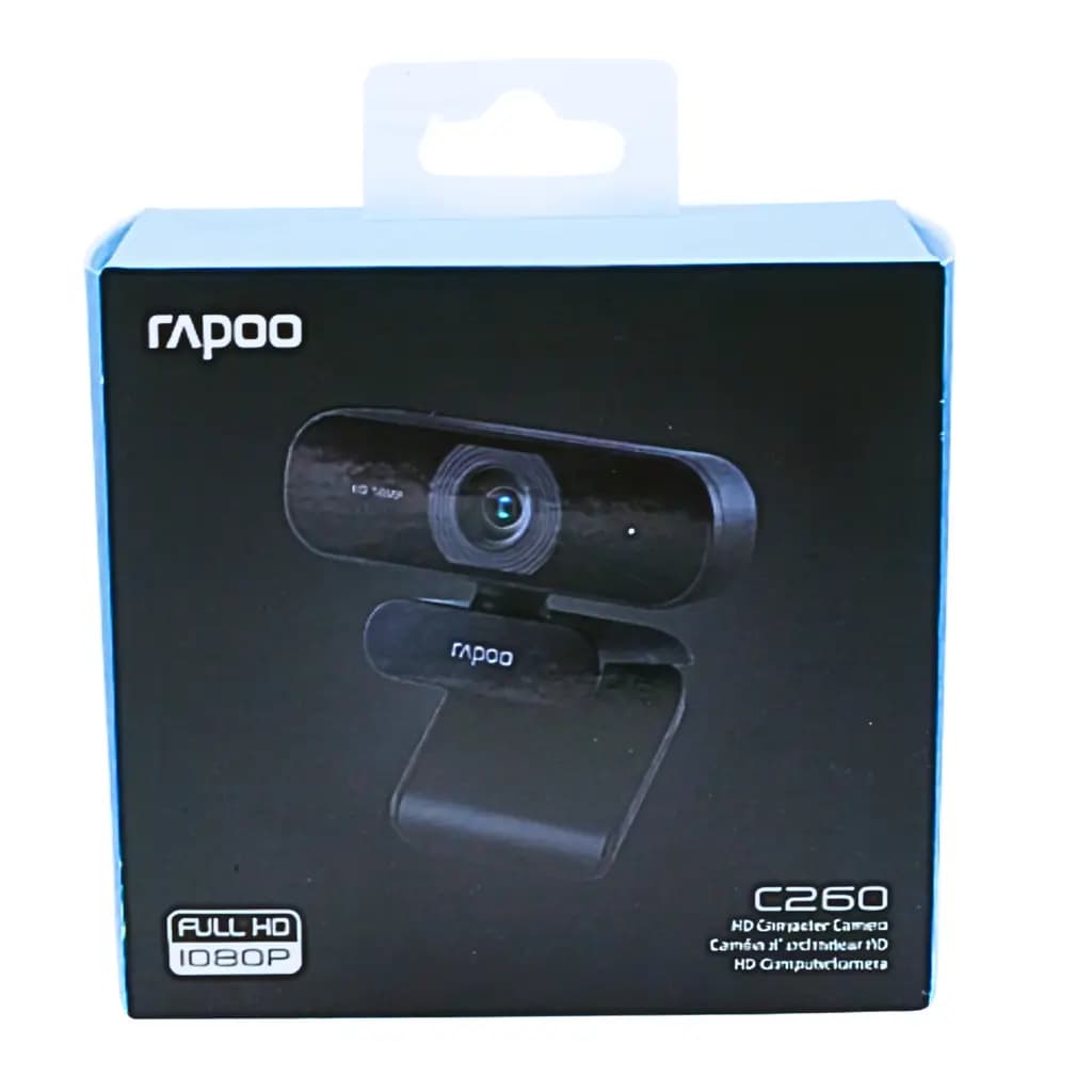 Buy the Rapoo C260 HD webcam with a built-in microphone and a wide-angle view. Rapoo C260 is ideal for meetings, streaming, and online classes.