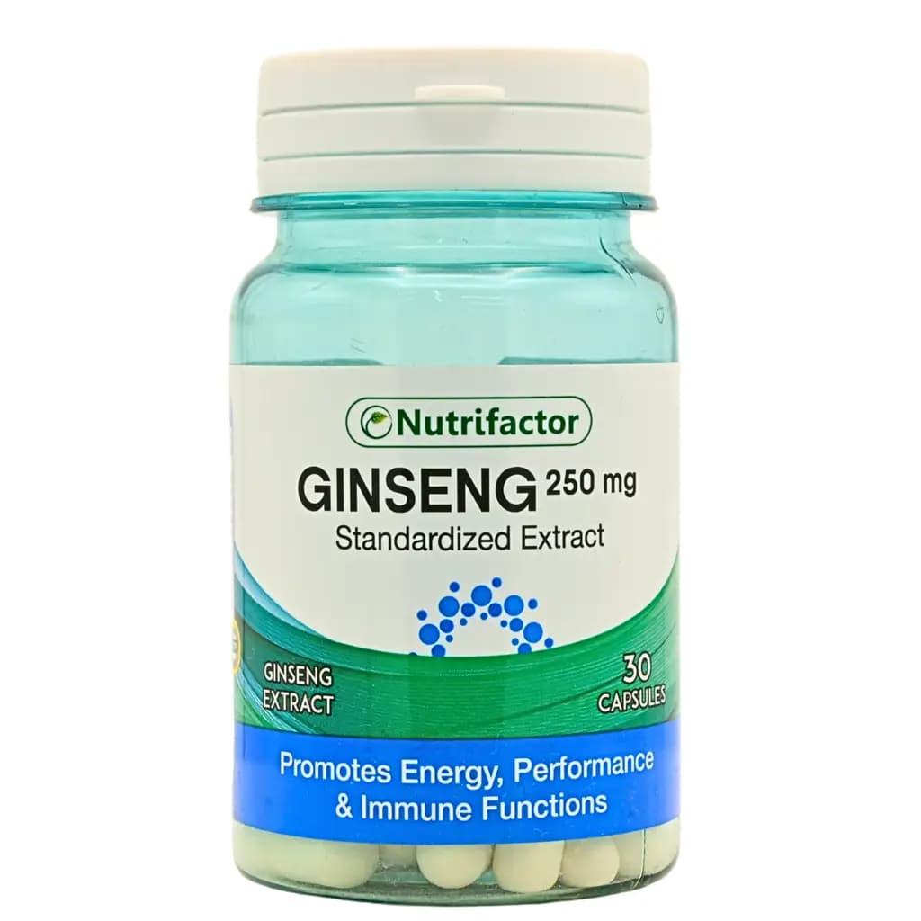 Ginseng 250 mg is a herbal dietary supplement formulated to support vitality, immunity & mental health. 