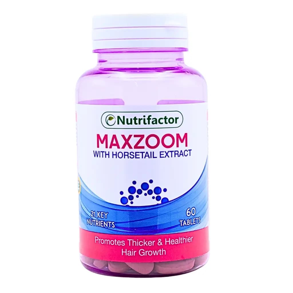 Maxzoom provides 21 essential nutrients that promote hair growth, and strength & enhance its appearance. 