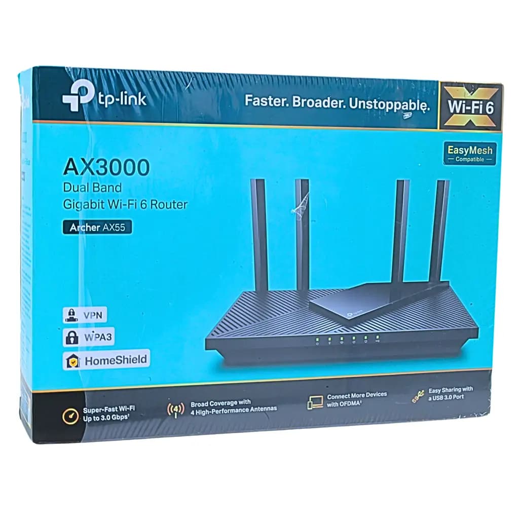 TP-Link AX3000 Dual Band Gigabit Wi-Fi 6 Router Archer AX55