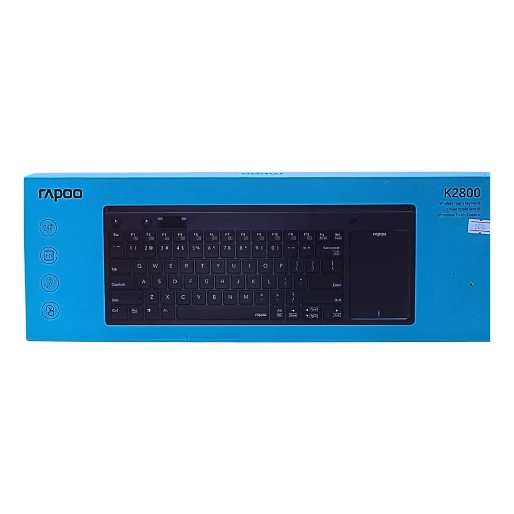 Buy the Rapoo K2800 wireless keyboard with built-in touchpad, multimedia controls, and wireless connectivity for home and office use.
