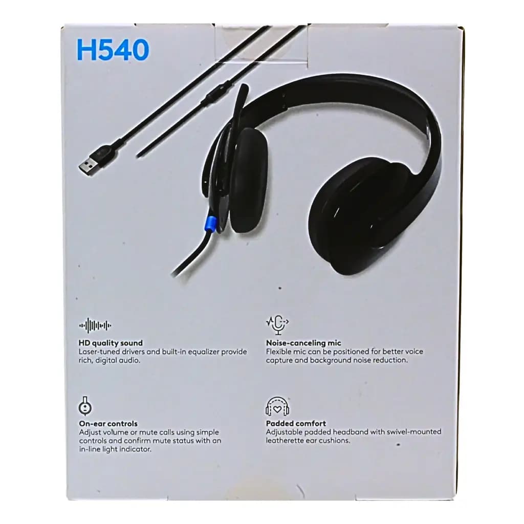Buy Logitech USB Wired Headset H540 with HD stereo sound and a comfortable wear design. 