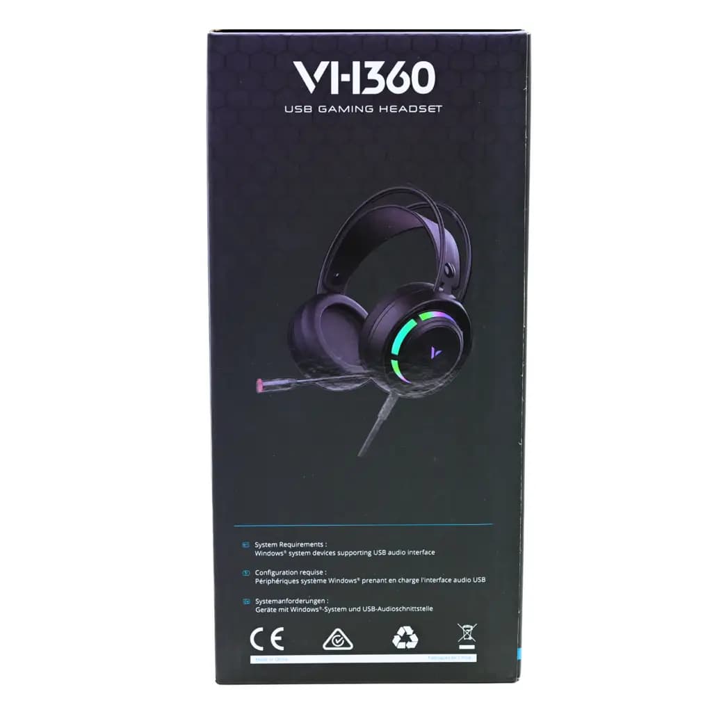 Buy Rapoo VH360 RGB gaming headset with immersive sound, noise isolation, and RGB lighting. Perfect for gamers and streamers.