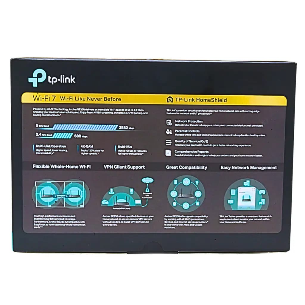 TP-Link Wi-Fi 7 Router Archer BE230 Dual Band BE3600 - View 2