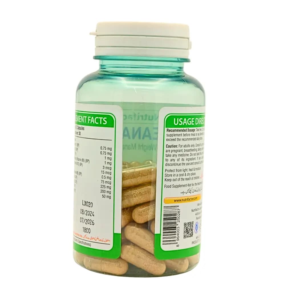 Leanax Capsules by Nutrifactor is an innovative dietary supplement composed of natural and pure herbal ingredients for body weight management.