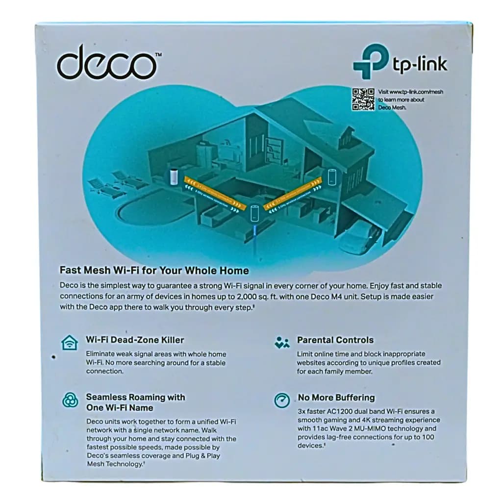 TP-Link Deco M4 Whole Home Mesh Wi-Fi System AC1200 - View 2