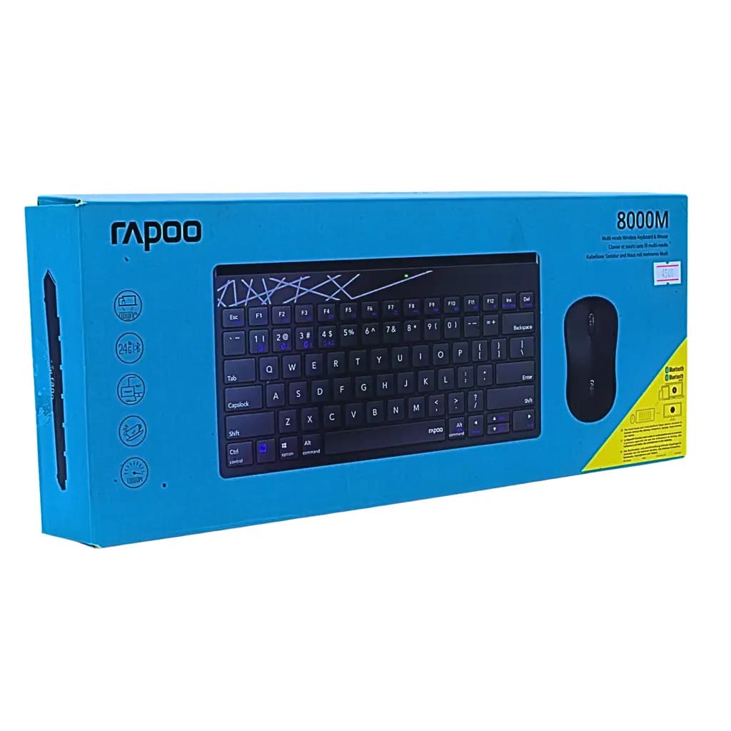 Rapoo 8000M Bluetooth and Wireless Keyboard Mouse Combo - View 3