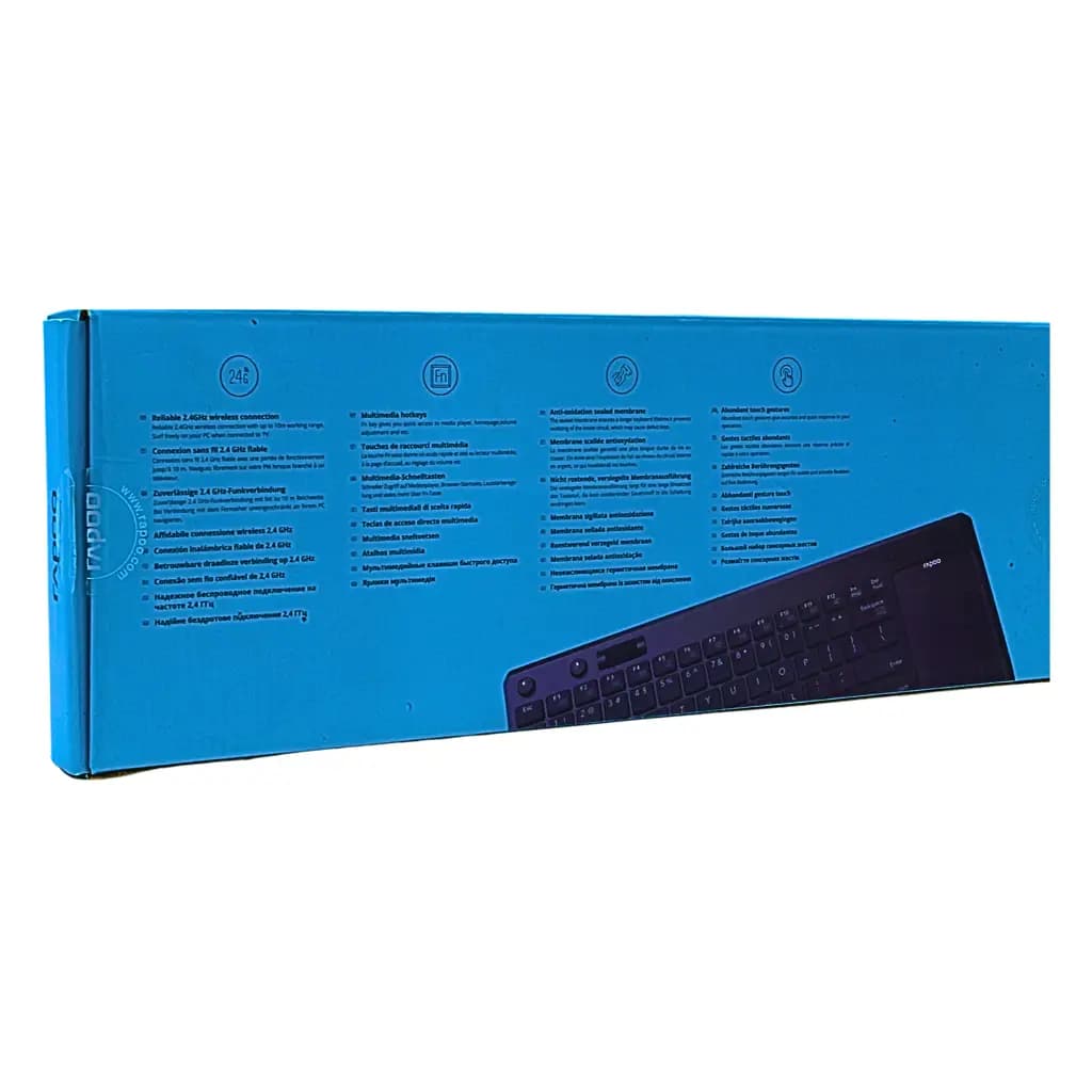 Buy the Rapoo K2800 wireless keyboard with built-in touchpad, multimedia controls, and wireless connectivity for home and office use.