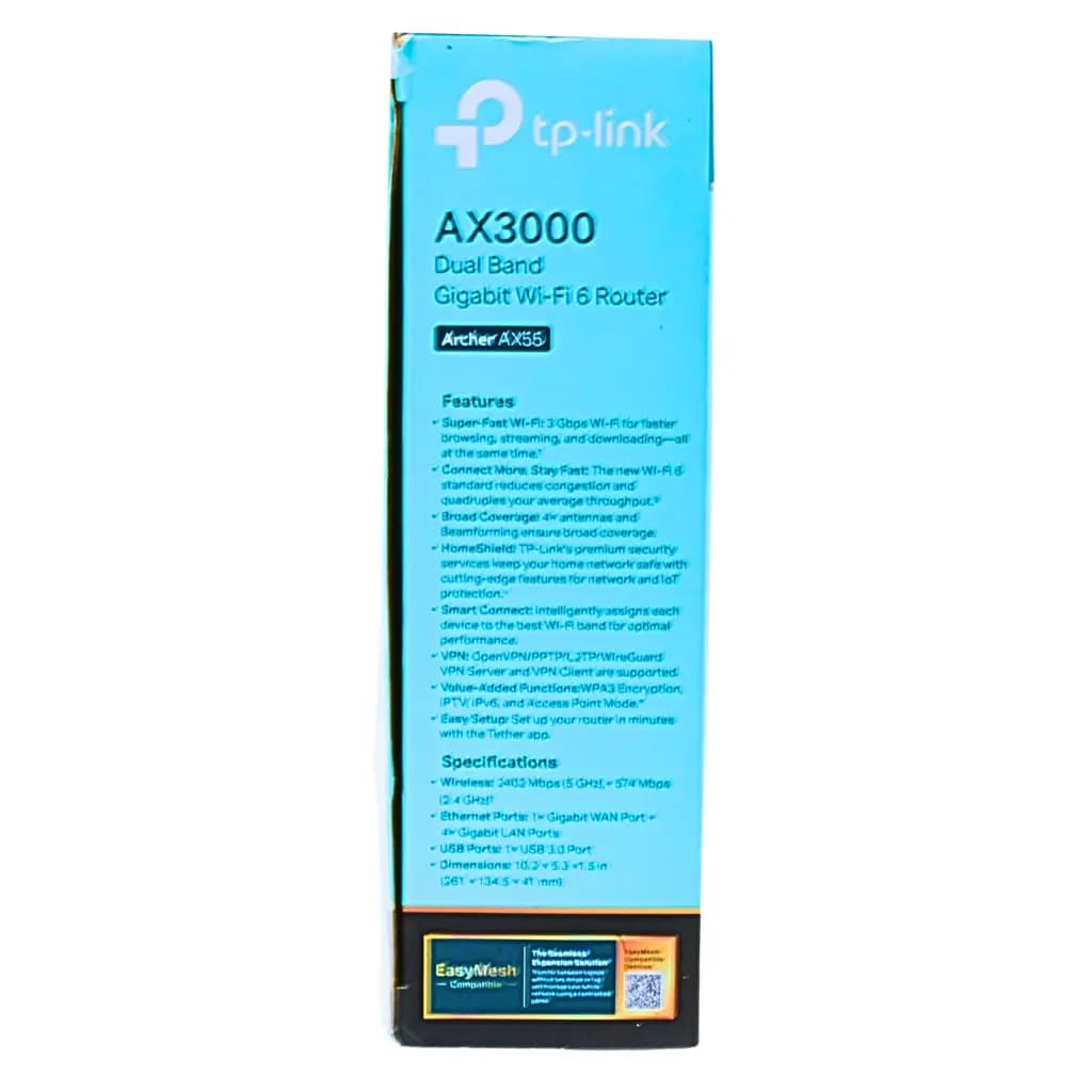 TP-Link AX3000 Dual Band Gigabit Wi-Fi 6 Router Archer AX55 - View 3