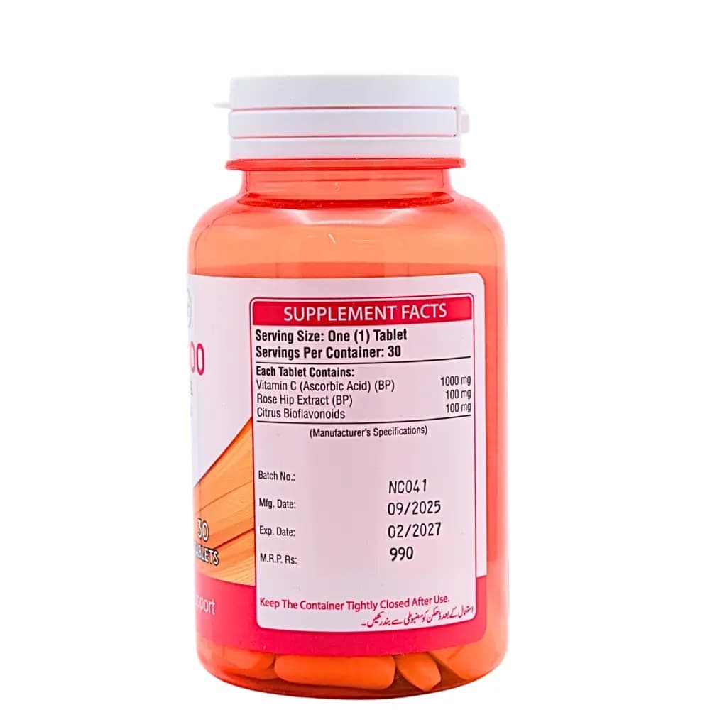 Nutri-C 1000 boost your immune system, enhance antioxidant protection, and support overall health.