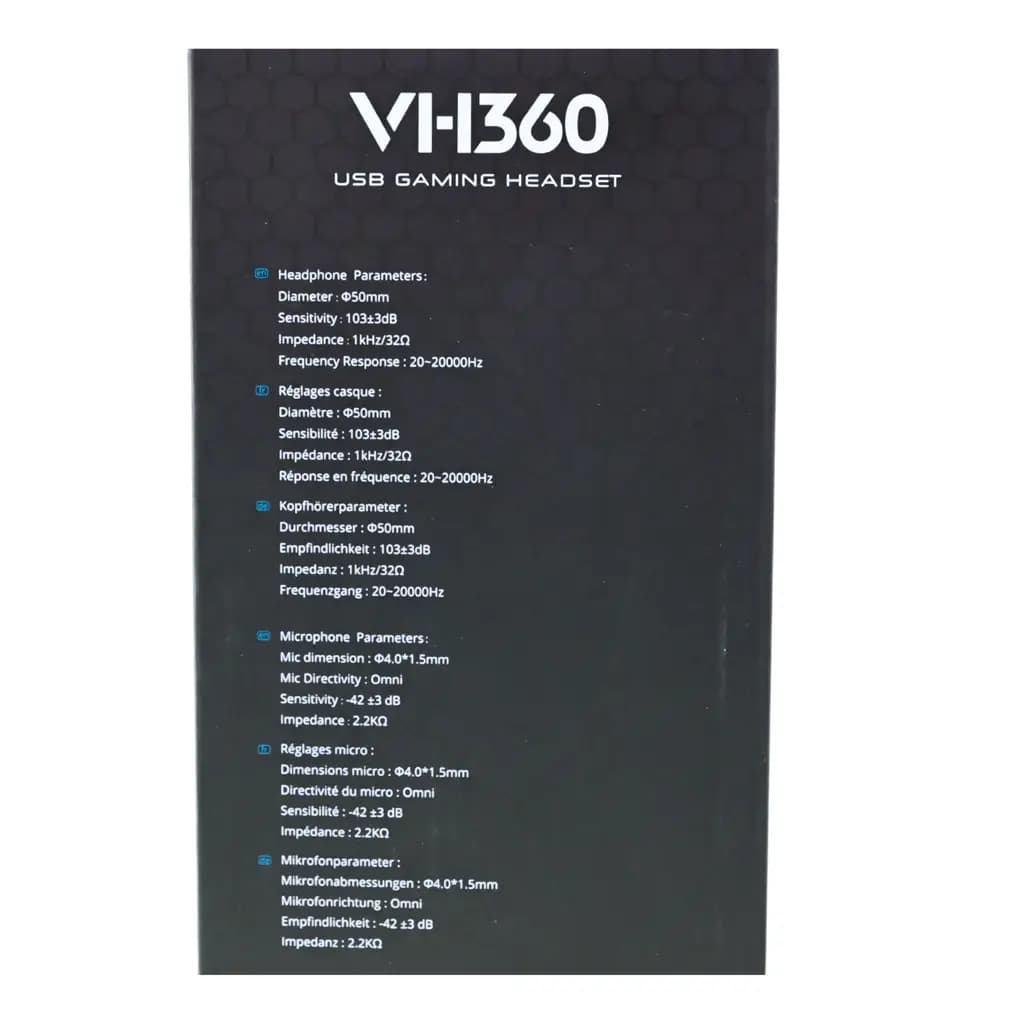 Buy Rapoo VH360 RGB gaming headset with immersive sound, noise isolation, and RGB lighting. Perfect for gamers and streamers.