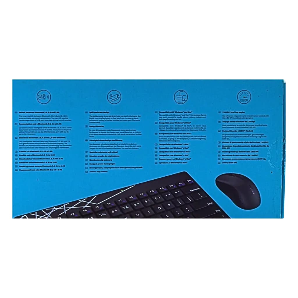 Rapoo 8000M Bluetooth and Wireless Keyboard Mouse Combo - View 2