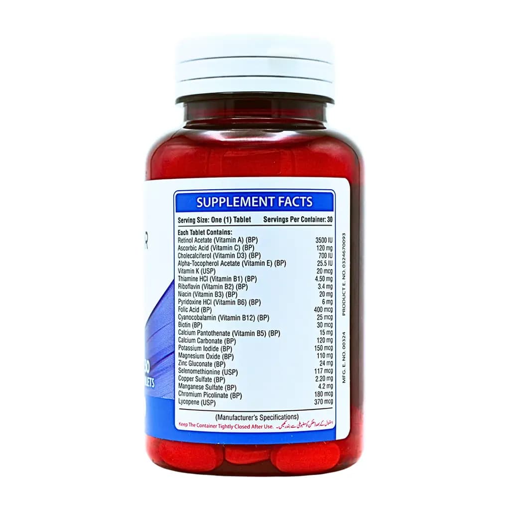 Nutrifactor Multifactor 22 Vitamins is a nutritional supplement formulated with vitamins and minerals.