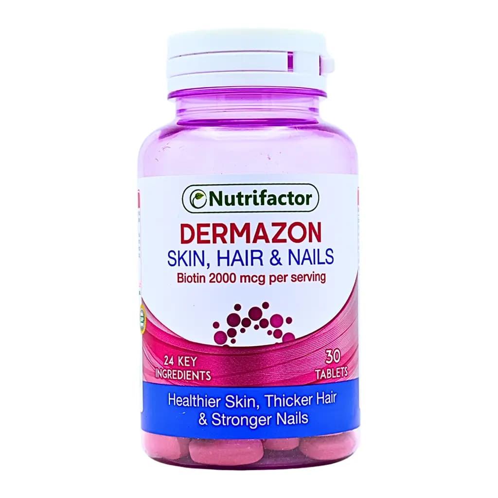 Nutrifactor's Dermazon tablets are effective nutritional supplements that act to improve the appearance and health of your body from the inside.