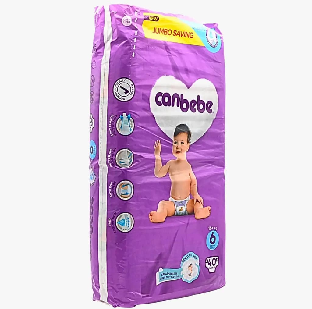 Canbebe Baby Diapers Size 6 Extra Large Jumbo Pack