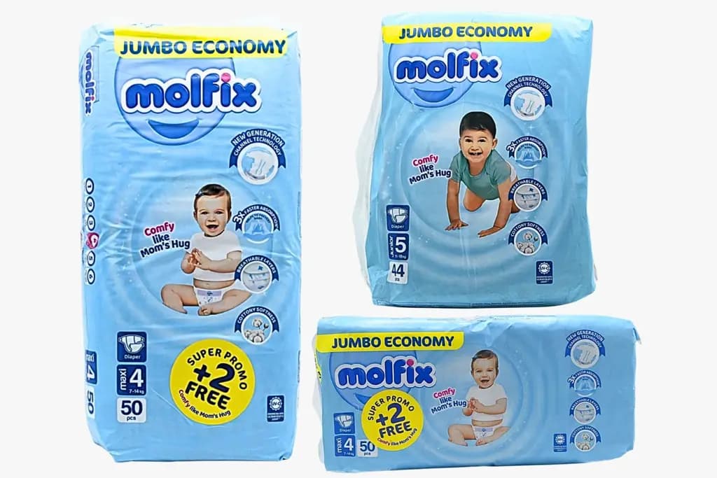 Molfix Baby Diapers Size 4 Maxi Jumbo Economy Pack