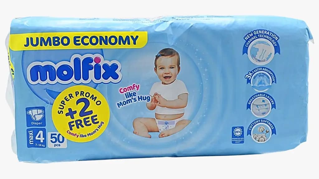 Molfix Baby Diapers Size 4 Maxi Jumbo Economy Pack