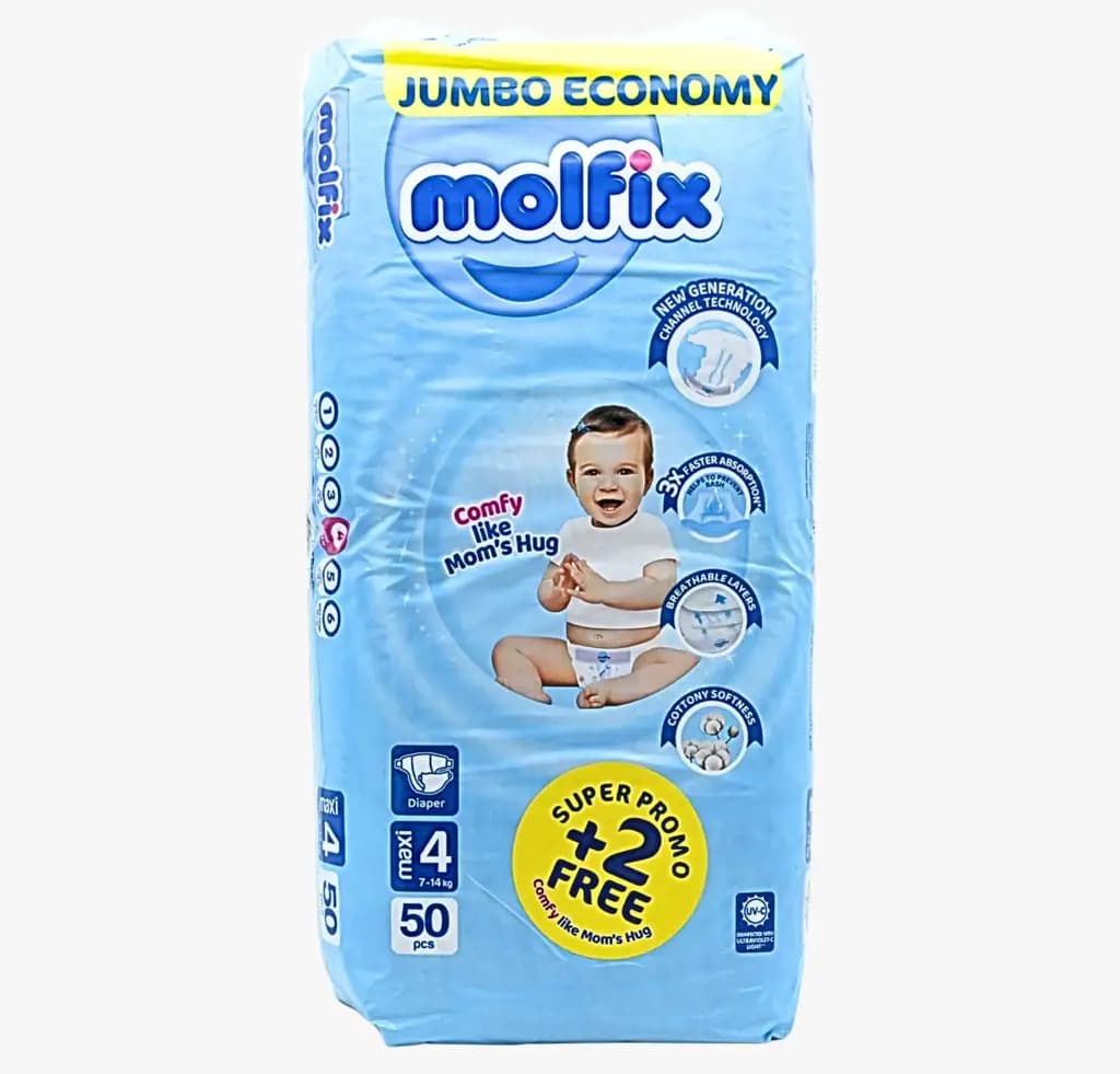 Molfix Baby Diapers Size 4 Maxi Jumbo Economy Pack