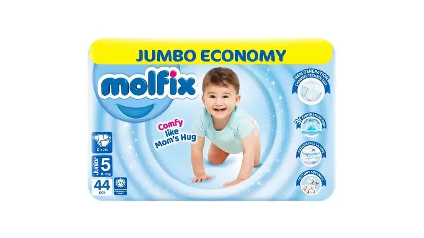 Molfix Baby Diapers Size 5 Junior Jumbo Economy Pack