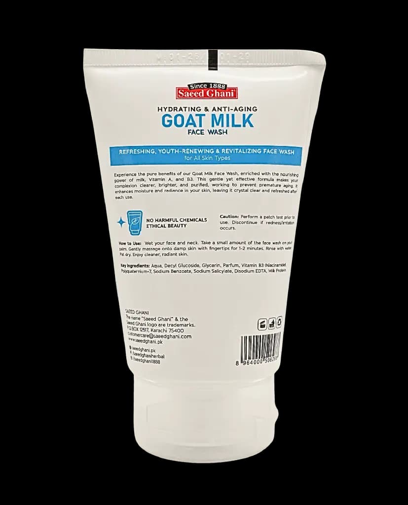Goat Milk Hydrating Anti Aging Face Wash – Nourishing Facial Cleanser