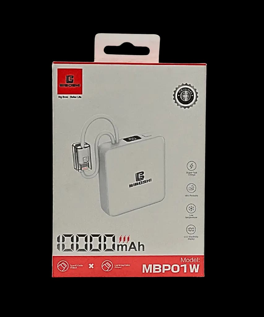 Biboshi MBP01W 10000mAh Fast Charging Power Bank