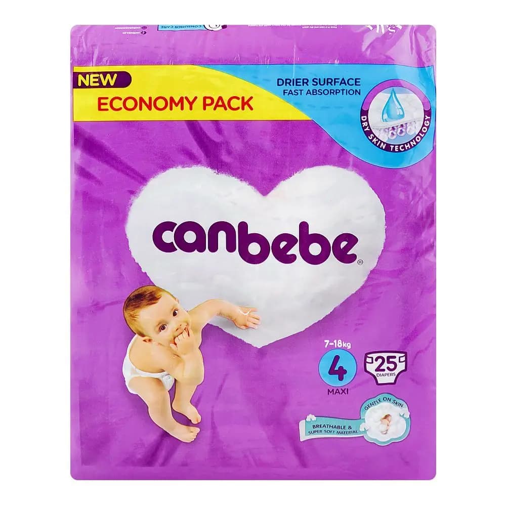 Canbebe Maxi Size 4 Diapers (Economy Pack - 25 Pcs)
