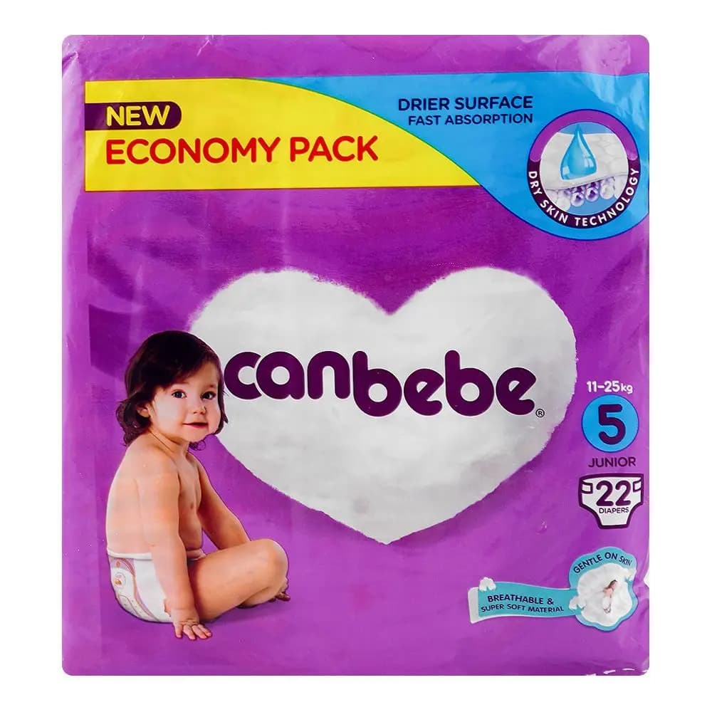 Canbebe Junior Size 5 Diapers (Economy Pack — 22 Pcs)

