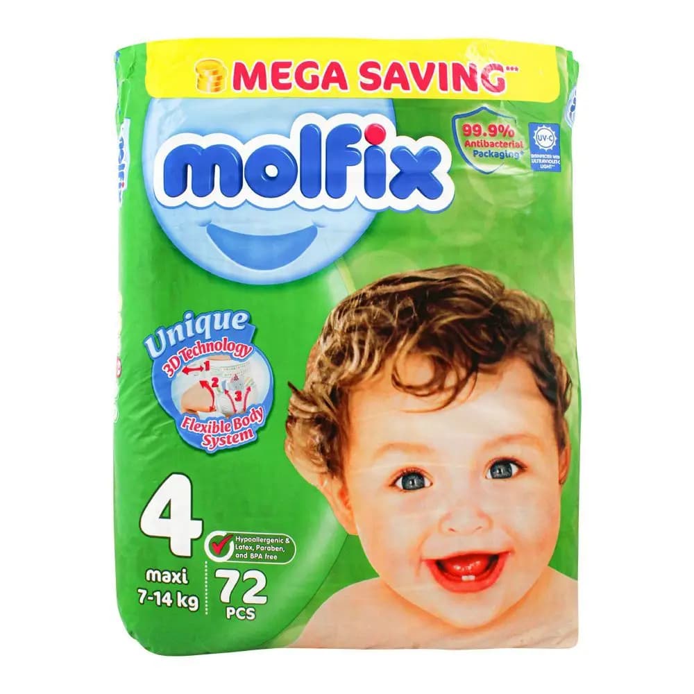 Molfix Size 4 Maxi Mega Pack 72 Pcs
