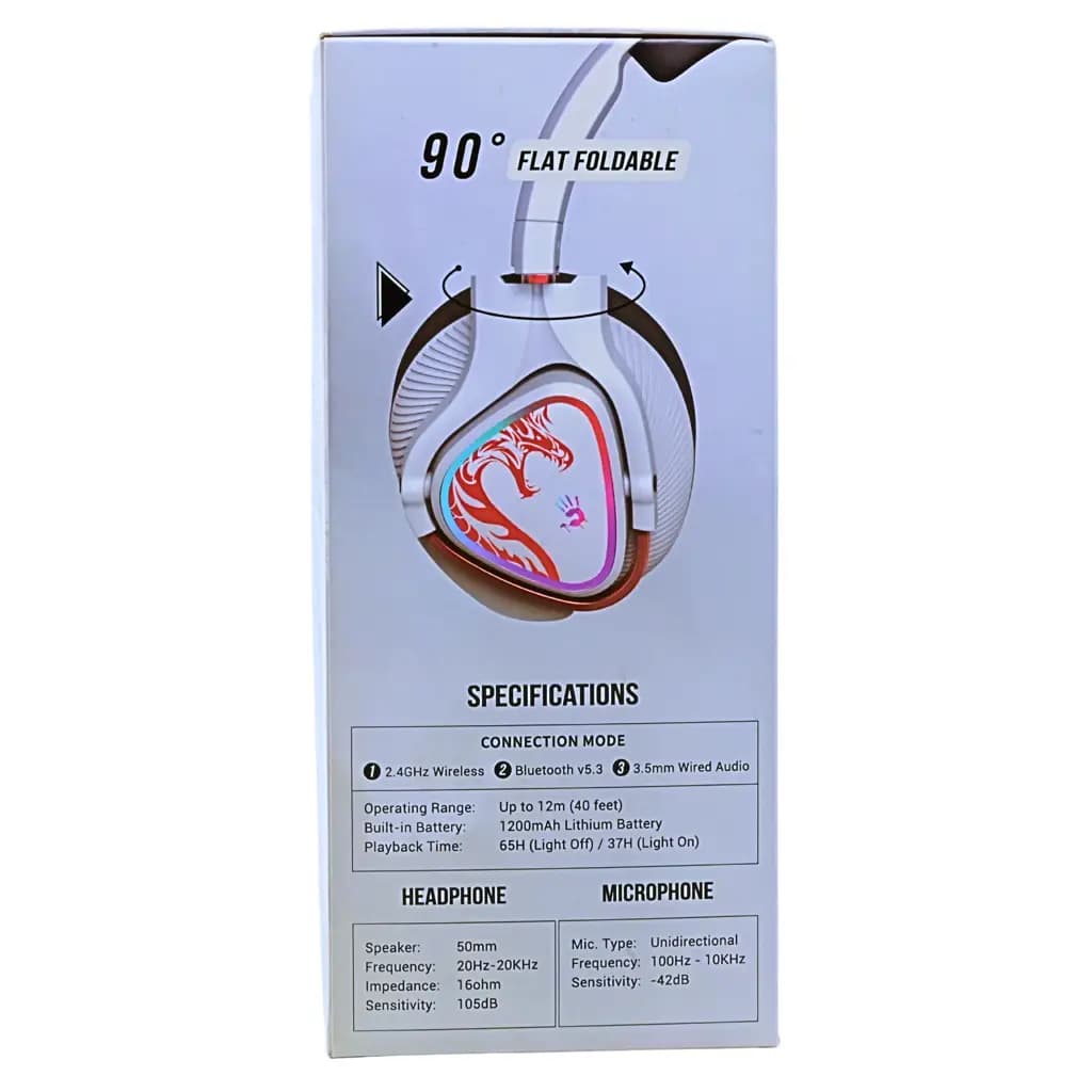 MR720 Naraka RGB Gaming Wireless Headset - View 2