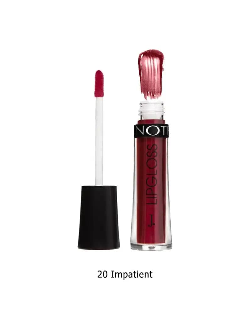 J. NOTE Hydra Color Lip Gloss made with argan oil, cocoa butter and vitamin E.