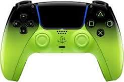 PS5 Dual Sense controller techno remix green hyper pop.
