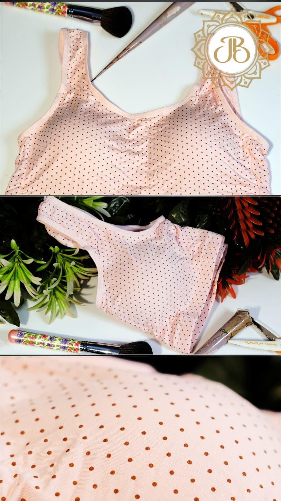 Padded Blouse (Polka Dots Print)