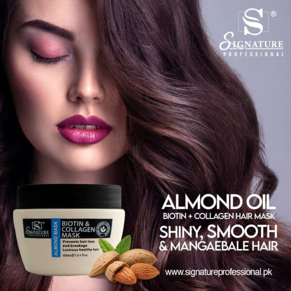 Signature Professional – Almond Hair Mask (Biotin Collagen) 400ml