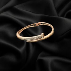stripped bracelet, gold-plated
